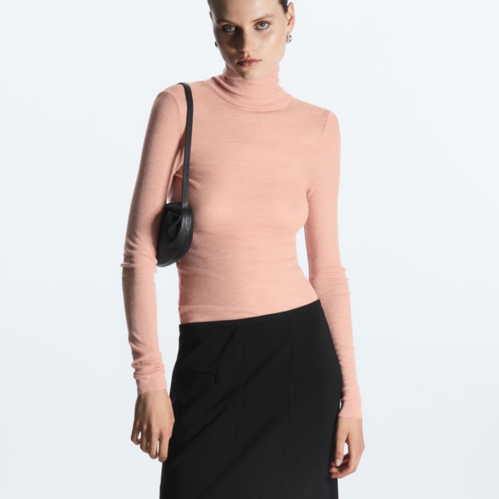 COS merino wool high neck top